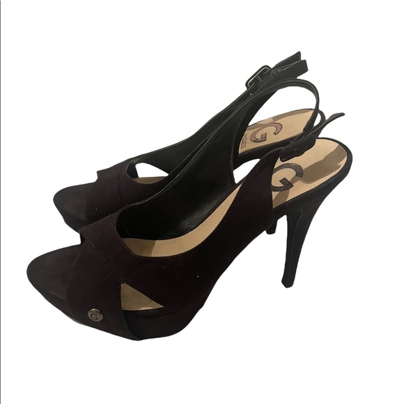 Guess Black Stilleto Heel Suede Shoes - Picture 4 of 6